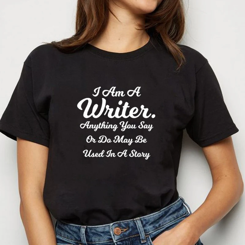 Футболка женская хлопковая свободного покроя с коротким рукавом и круглым