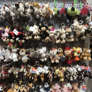 Милый мультяшный плюшевый брелок для рюкзака, брелок для сумки, брелок для ключей, небольшой подарок, пара Сиба-ину, бульдог, кошка, пингвин