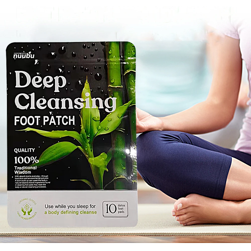 

10Pcs Detox Foot Patches Pads Natural Detoxification Treat Body Care Toxins Cleansing Stress Relief Feet Slimming Cleansing Pad