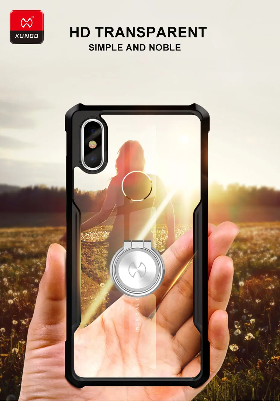 Original For Xiaomi mi8 SE Shockproof Back Case xiaomi8 Explorer Version Phone Finger Ring Cover Cases Magnetic car holder |