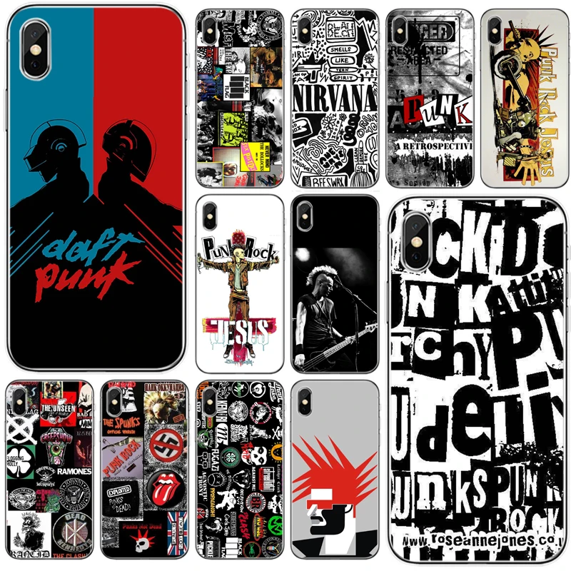 Чехол в стиле панк рок мягкий силиконовый чехол для телефона из ТПУ iPhone SE 5 5S 6 6S 6plus