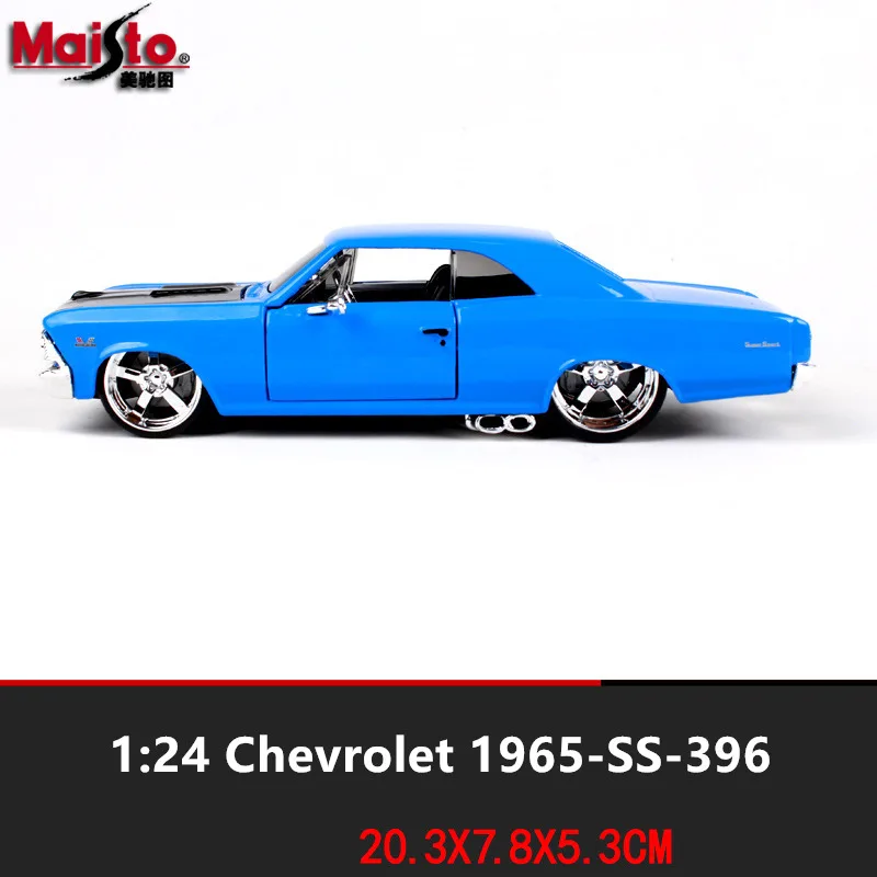 Maisto 1:24 1966 Chevrolet SS, модель автомобиля из сплава, модель автомобиля, украшение автомобиля, коллекция, Подарочная игрушка