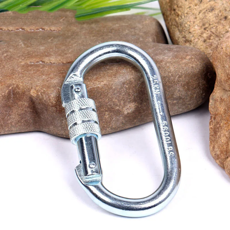 Карабины для скалолазания круглой формы отвертки 25KN легированная сталь защиты