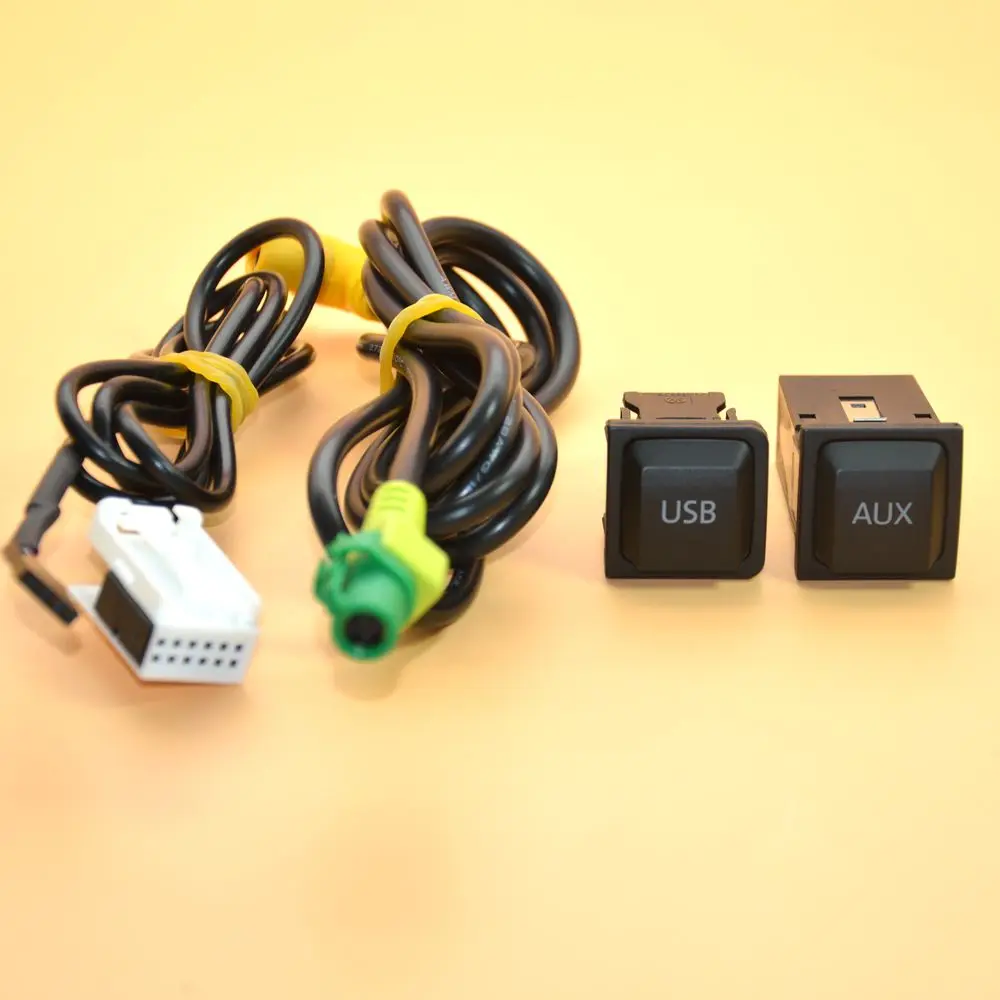 Аудиоразъем Ausmarta AUX + USB для передачи данных и жгута проводов Golf MK5 RCD 510 RNS31 5KD 035 724 A