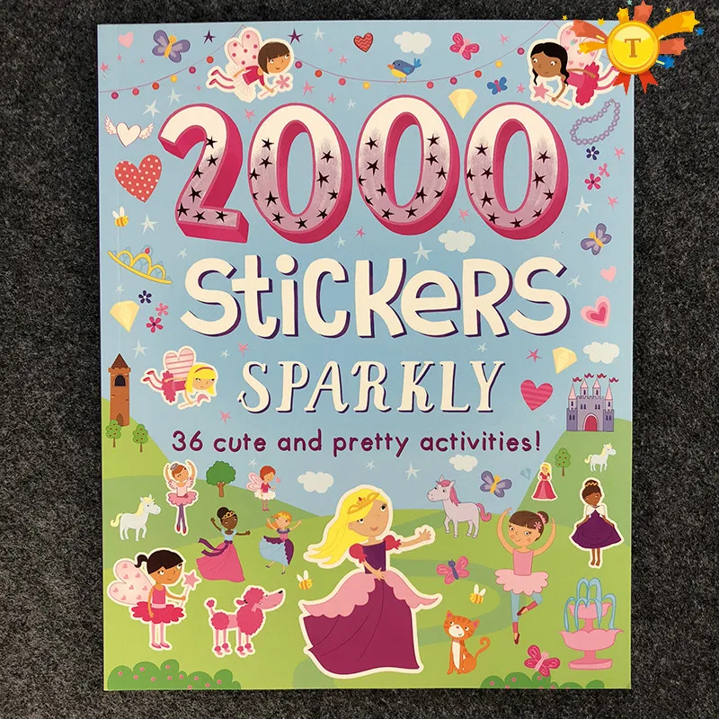 5 2000 наклейки английская книга активности для детей/Животные/Принцесса/Ферма/инопланетянин/Хэллоуин наклейки для мальчиков и девочек Подарки Игрушки - Цвет: 5