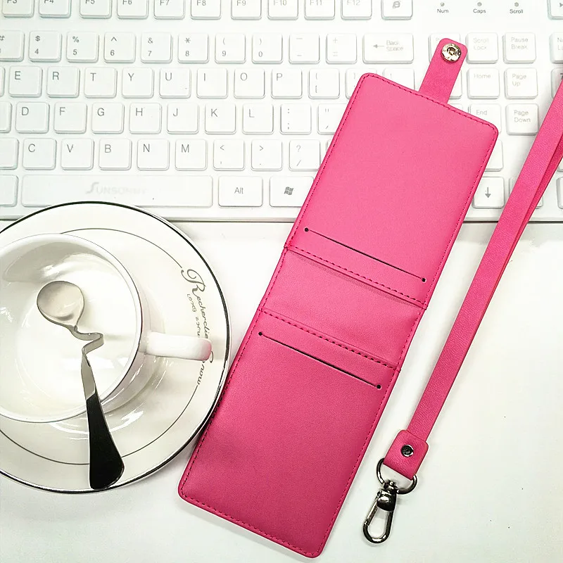 Новый кожаный держатель для нескольких карт прозрачный значок на ремнях