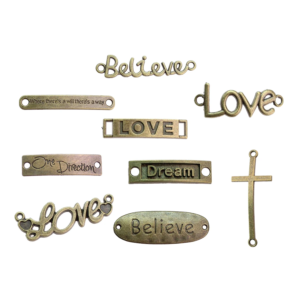 

20 шт. поделки, разные буквы слова, шармы, соединительные бусины для рукоделия