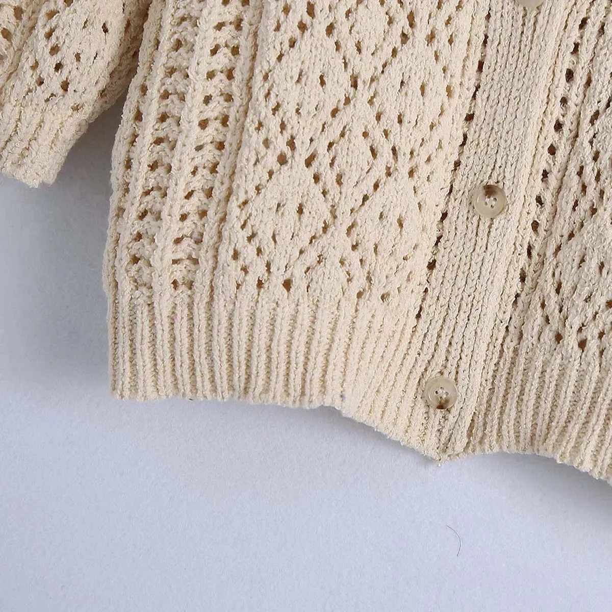 

Elegant VNeck Polyester LongSleeve Crop Length Sweaters DLSY502