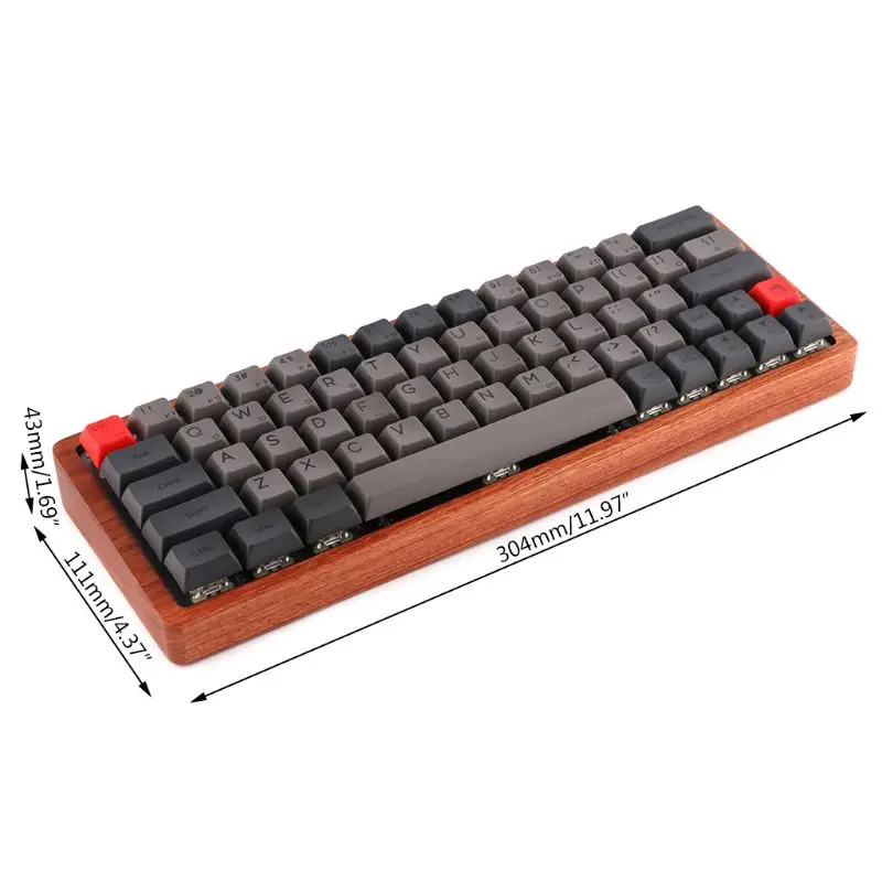 Портативная GK64 Механическая игровая клавиатура оптический Вишневый переключатель RGB светодиодный с подсветкой Проводная клавиатура Ключ Крышка для ПК Ma