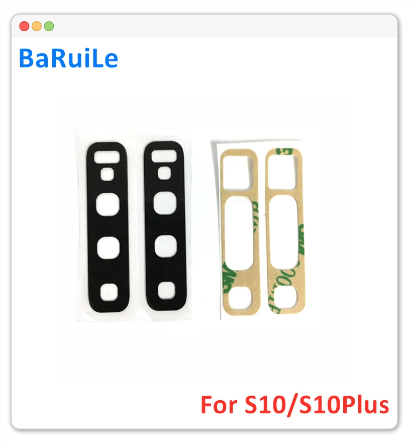 BaRuiLe 50 комплект задняя камера Стекло для SamSung Galaxy S9 S8 S10 Plus S10E S7 Edge крышка с 3M