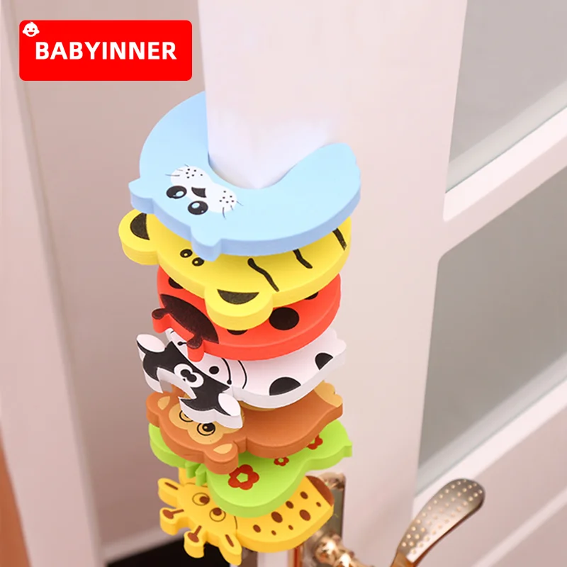 

Babyinner 6PCS Baby Door Stoppers EVA Material Safety Protection Stopper Cartoon Animals Anti-pinching Door Stopper6
