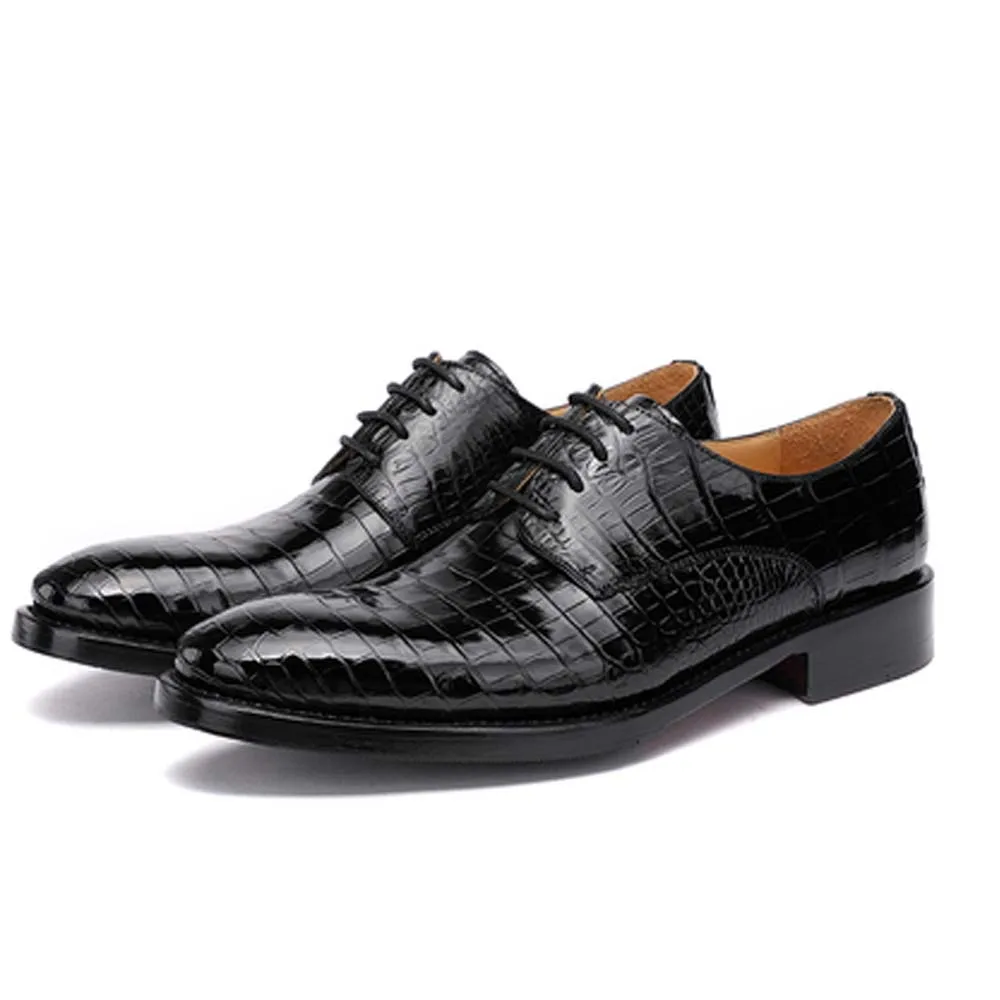 

hulangzhishi new import crocodile leather Men dress shoes business male formal shoes comfortable Men crocodile shoes