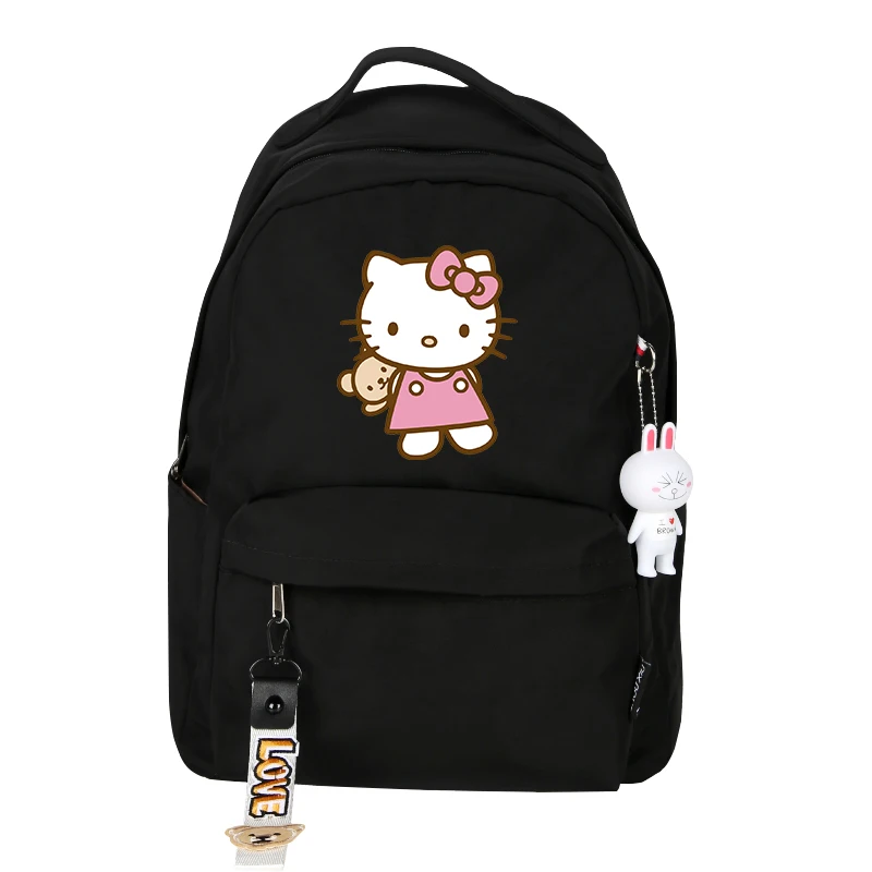 Модный женский рюкзак с аниме Hello Kitty школьные сумки для девочек-подростков милый