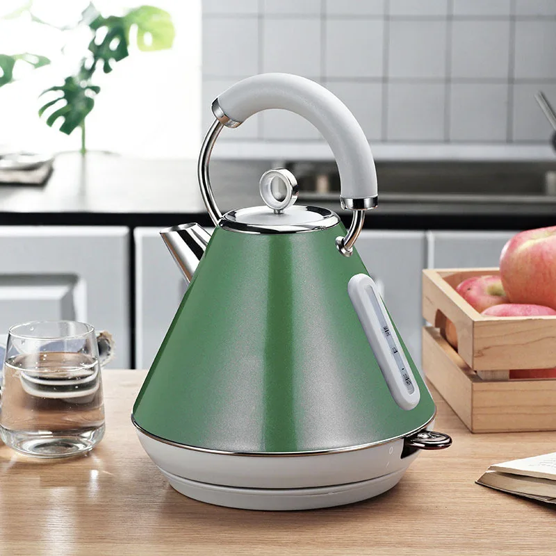 Electric Kettle Tea Coffee Pot Water Samovar Heated Bowl 1.8l 1800w  Green Pink Kitchen Appliances  Boiler Water Kettle