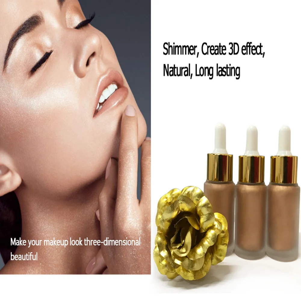 

Facial Brightening Highlighter Liquid Concealer Pen Contour Fluorescent Powder Gold Shiny Private Label