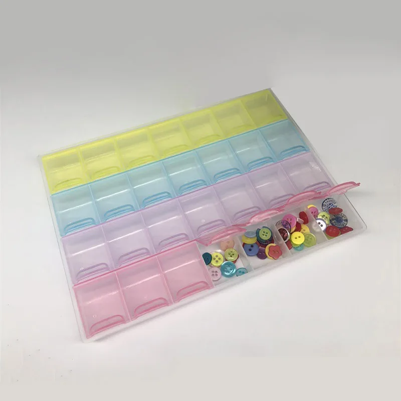 Набор для алмазной живописи с 28 слотами пластиковая коробка хранения