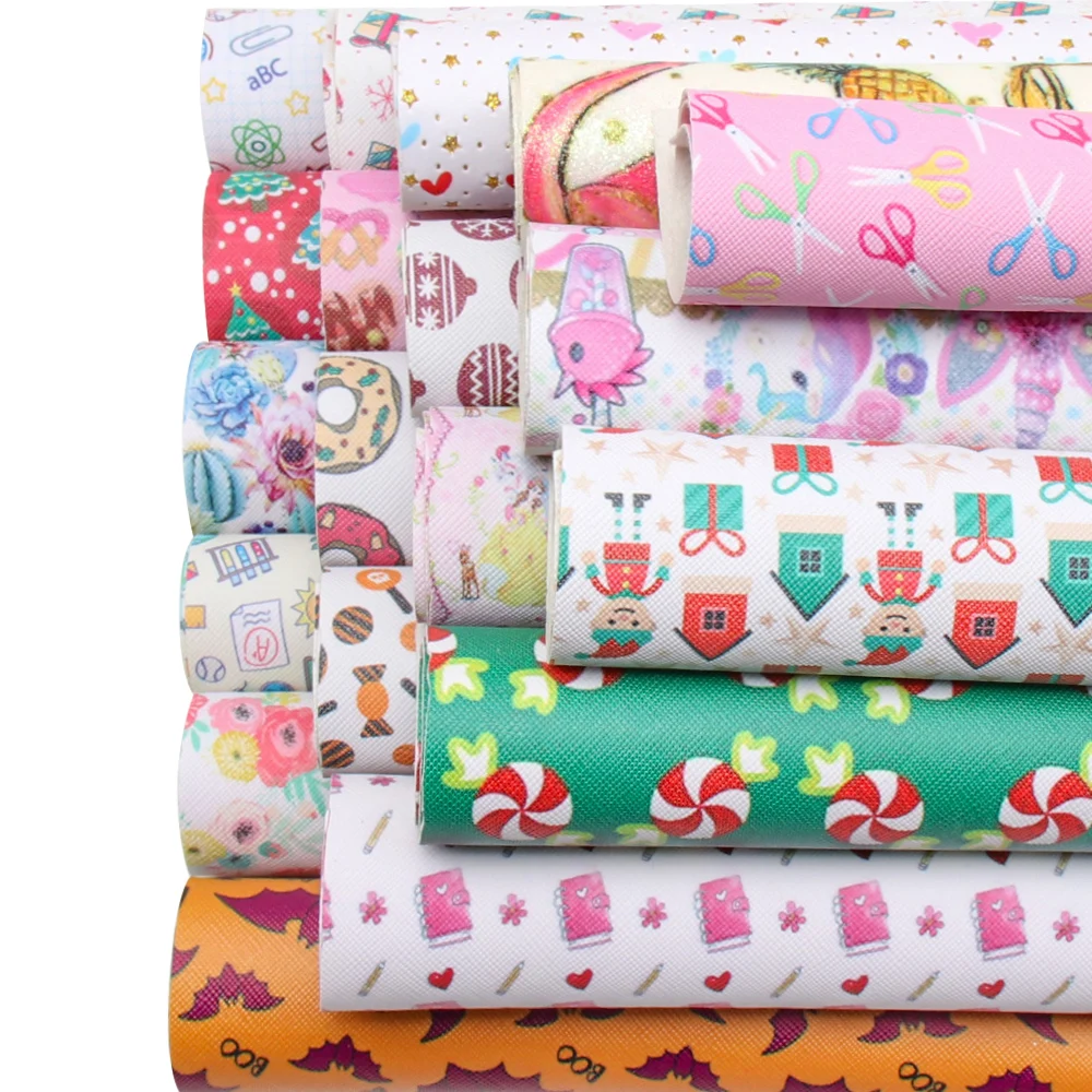 10 шт. разноцветные виниловые кожаные листы набор из искусственной кожи для