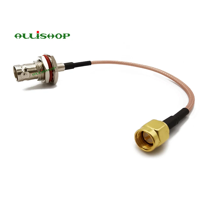 ALLISHOP 15 см SMA штекер BNC Женский переборка RF коаксиальный кабель сборка BNC разъем SMA штекер RG316 коаксиальный кабель# Rocheuk