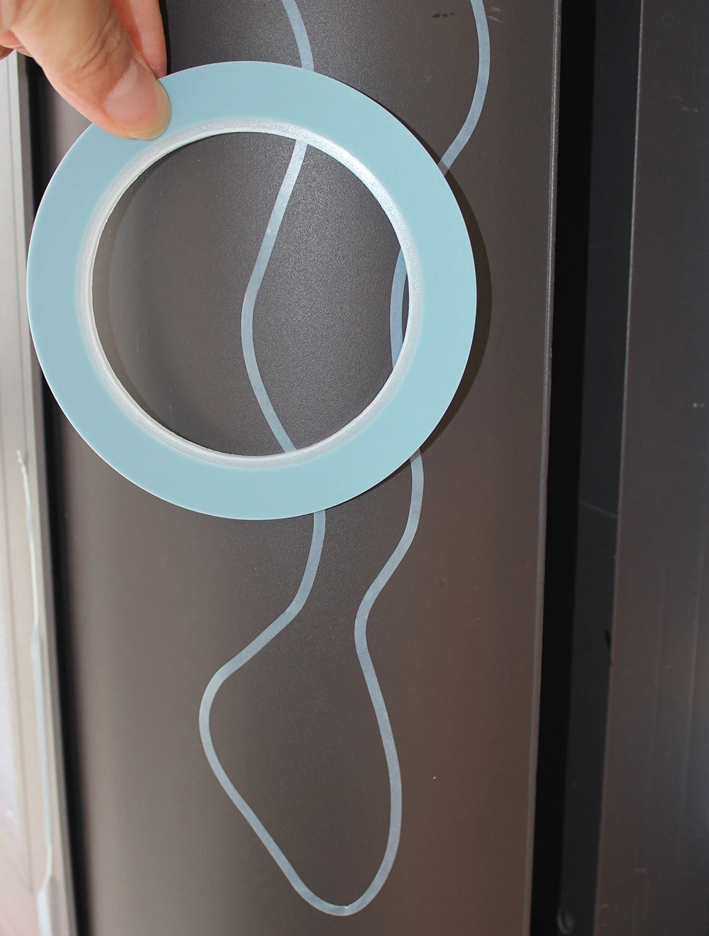 Синяя высокотемпературная виниловая тонкая малярная лента Fineline автомобильная