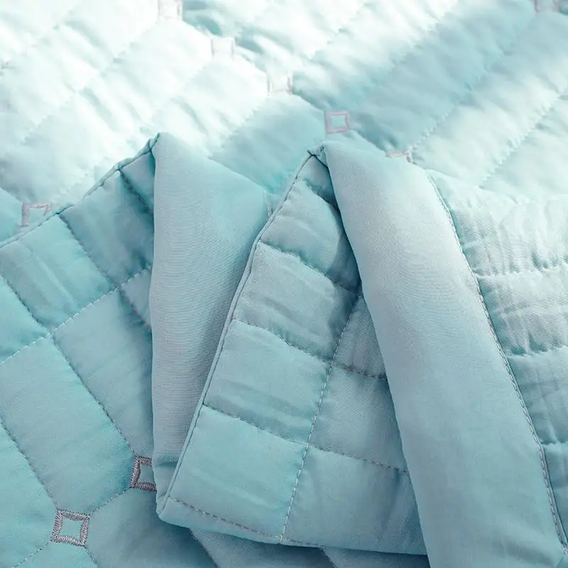 Твердые Цвет макарон мягкие удобные Стёганое одеяло s кровать моющиеся ed