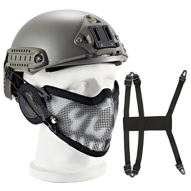 Тактическая Маска для страйкбола AIRSOFTA маска защиты ушей из стальной проволоки