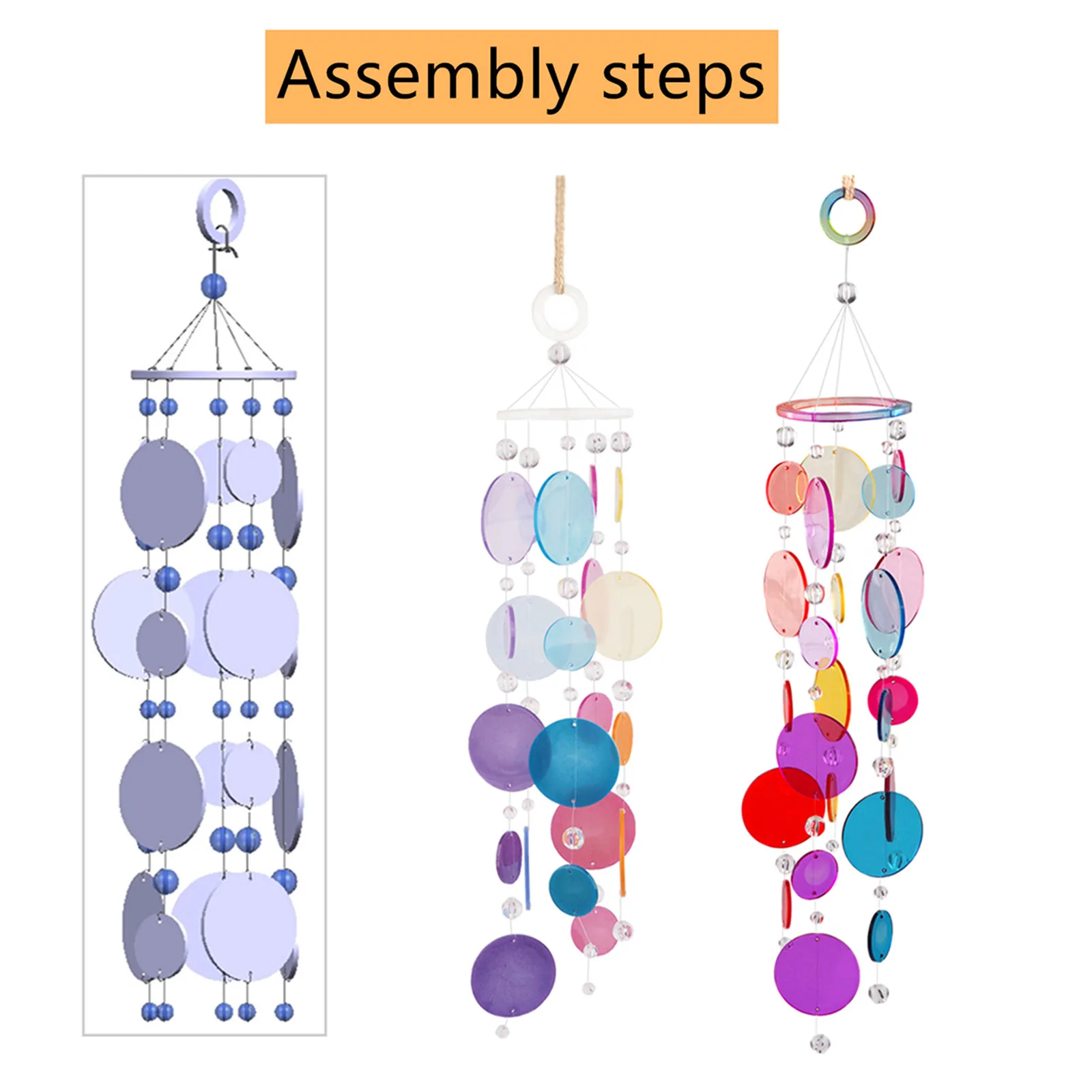 

DIY Wind Chime Silicone Mold Round Wind Chime Wall Pendant Crystal Epoxy Resin Mold Home Decoration Craft