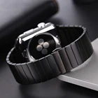 Ремешок из нержавеющей стали для Apple Watch band 45 мм 41 мм 44 мм 40 мм 42 мм 38 мм, браслет с пряжкой-бабочкой для Apple watch Series 7 6 se 5 3