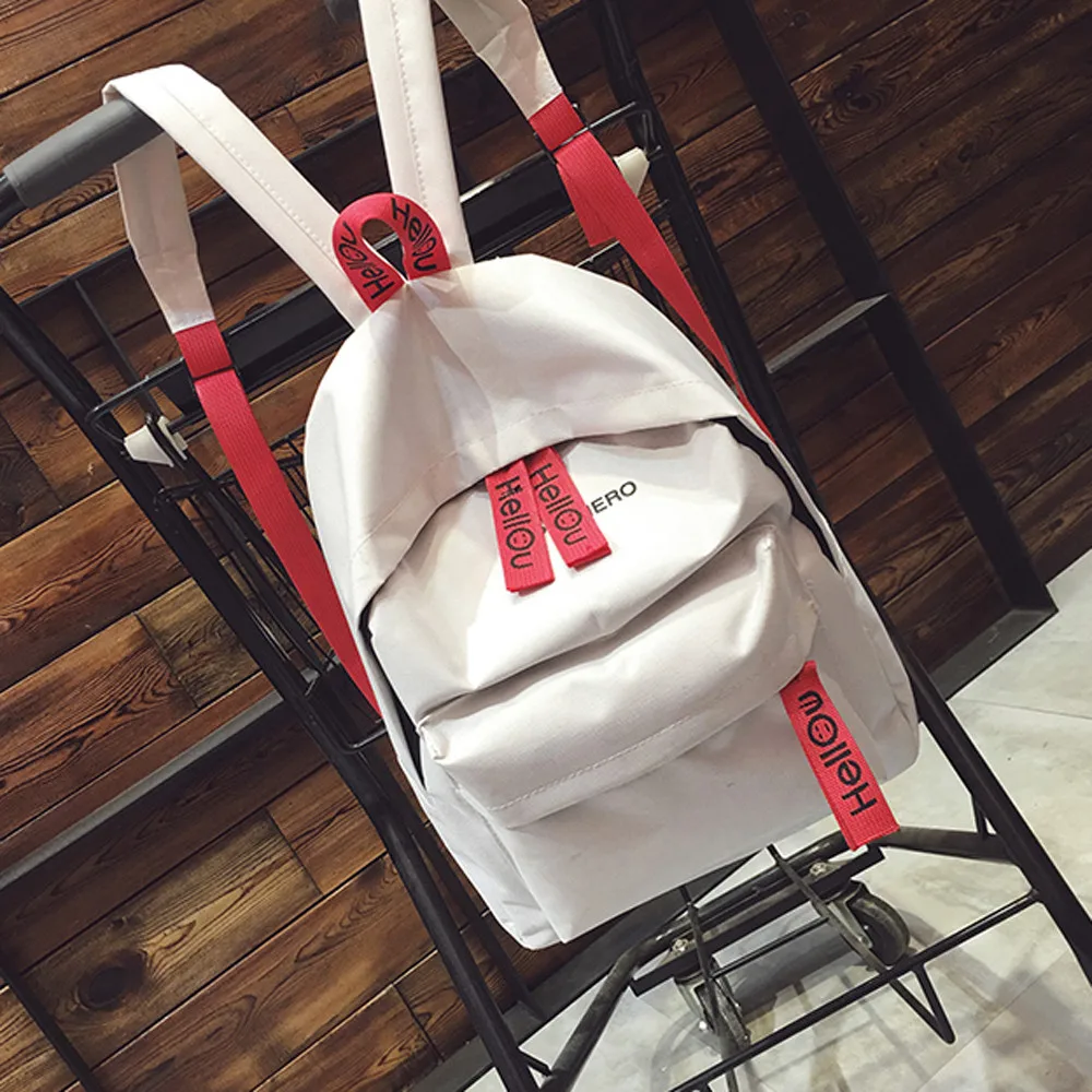 

Men And Women Backpack Couple Schoolbag Travel Hiking Bag Solid Backpack Collection Luminous Bag Pure color backpack schoolbag