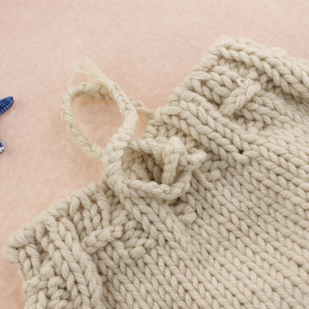 Реквизит для фотосъемки новорожденных Детский костюм кролика вязанная крючком