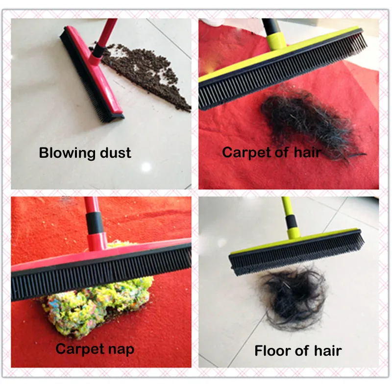 Резиновая щетка с длинным нажимом Швабра скребок щетиной от царапин для домашних