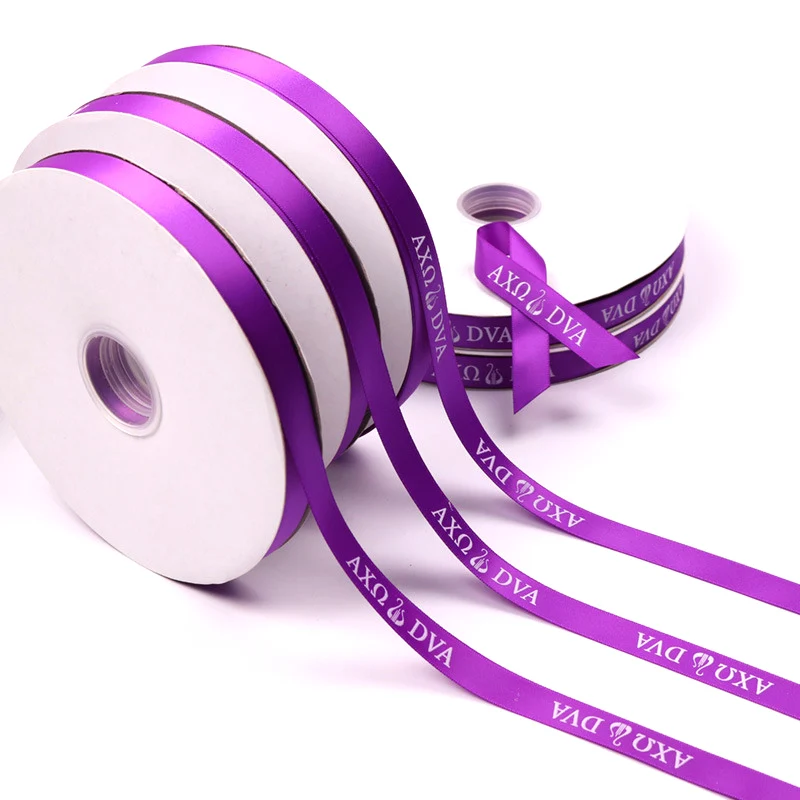 Двусторонняя лента из полиэстера с напечатанными буквами корсажная бантом