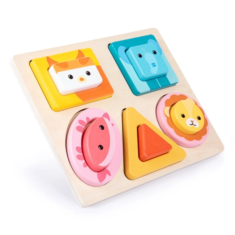 

Toys Wooden Animal Shape Matching Board Learning Development Toy Puzzle Early Educational Toys for Age 3+