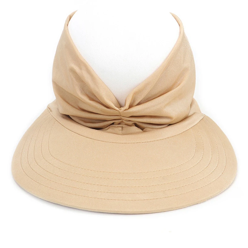2022 Women's Summer Sun Hat New Fashion Ladies Ponytail Beach Elastic Sunscreen Hats For Female | Аксессуары для одежды