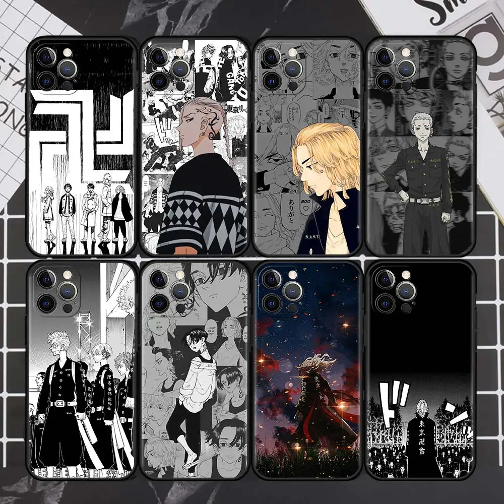 

Jujutsu Kaisen Anime Phone Case For iPhone 13 11 12 Pro XR 7 8 + X XS Max 6 6S Plus 5 5S SE 2020 11Pro Coque Black TPU Shell