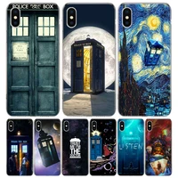 tardis box doctor who silicon call phone case for apple iphone 11 13 pro max 12 mini 7 plus 6 x xr xs 8 6s se 5s cover coque