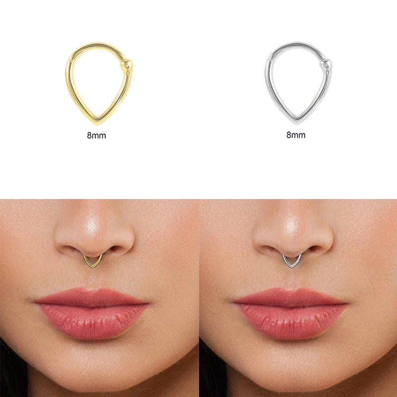 

925 Sterling Silver Piercing Nose Ring For Women Cartilage Piercing Stud Earrings Crystals Body Jewelry Ear bone nail Pendientes