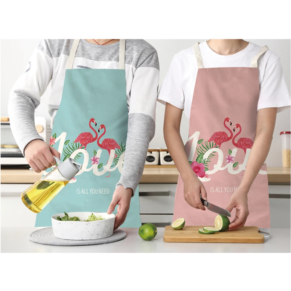 Кухонный Фартук FYMX элегантный фартук с изображением фламинго Листьев для