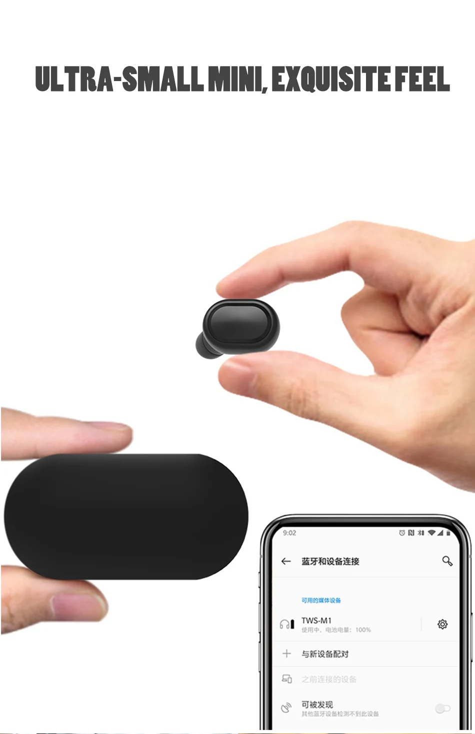 TWS Bluetooth наушники IPX6 водонепроницаемые V5.0 наушники беспроводные наушники для Andorid Ios с функцией громкой связи гарнитура