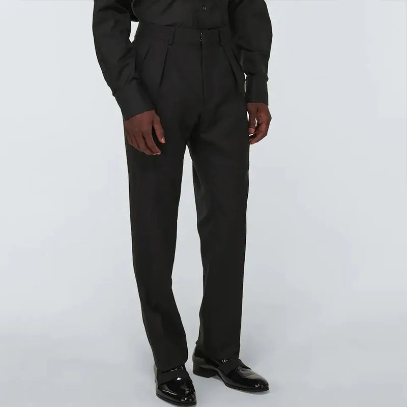 

Мужские облегающие прямые повседневные брюки, модные трендовые простые прямые брюки большого размера в корейском деловом стиле для осени и...