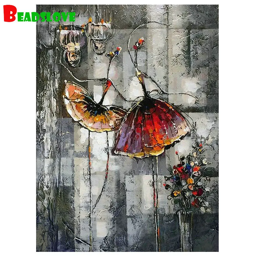 5d мозаика алмазная живопись вышивка крестиком абстрактная балерина женщина