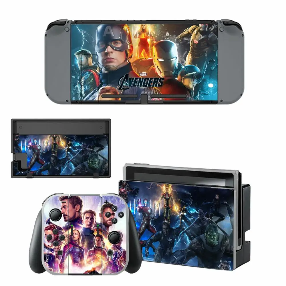 Мстители: эндмейд переключатель наклейка на кожу Обложка для nintendo Switch полный