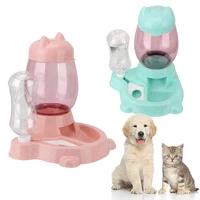 pet feeding container water source and grain two in one 2 2l pet dog and cat automatic feeder with 528ml water bottle
