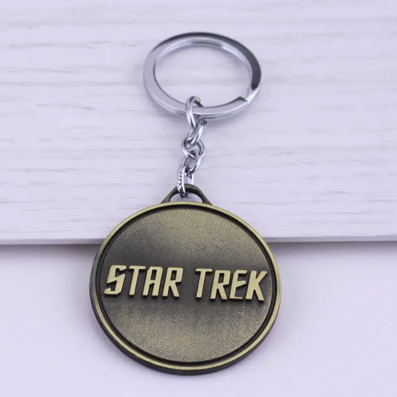 

Trendy Gold Color Key Chain Star War Trek Communicator Darkness Starfleet Key Chains for Men Woman Jewelry Accessories