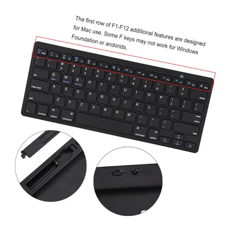 Беспроводная клавиатура Bluetooth 3 0 для Apple iPad 2 4 Ipad air 1 ipad mini поддержка ОС Windows Android