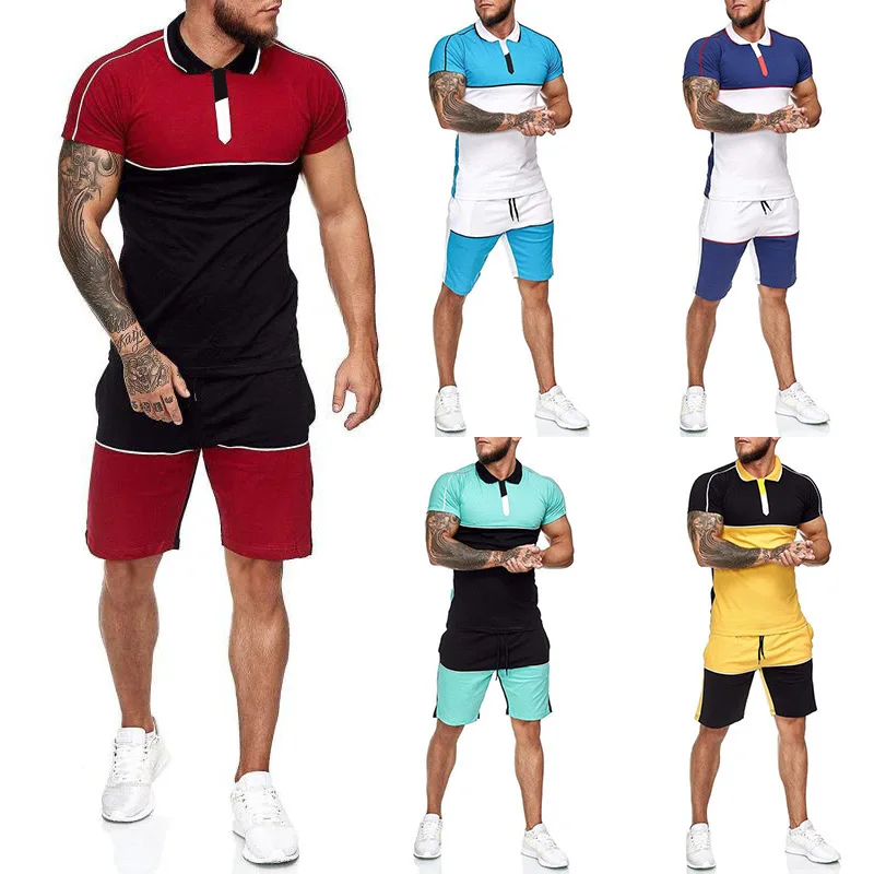 

2021 New Summer European And American Trend Men's Suit Light Mature Business Style Lapel Casual Slim Short-Sleeved Shorts