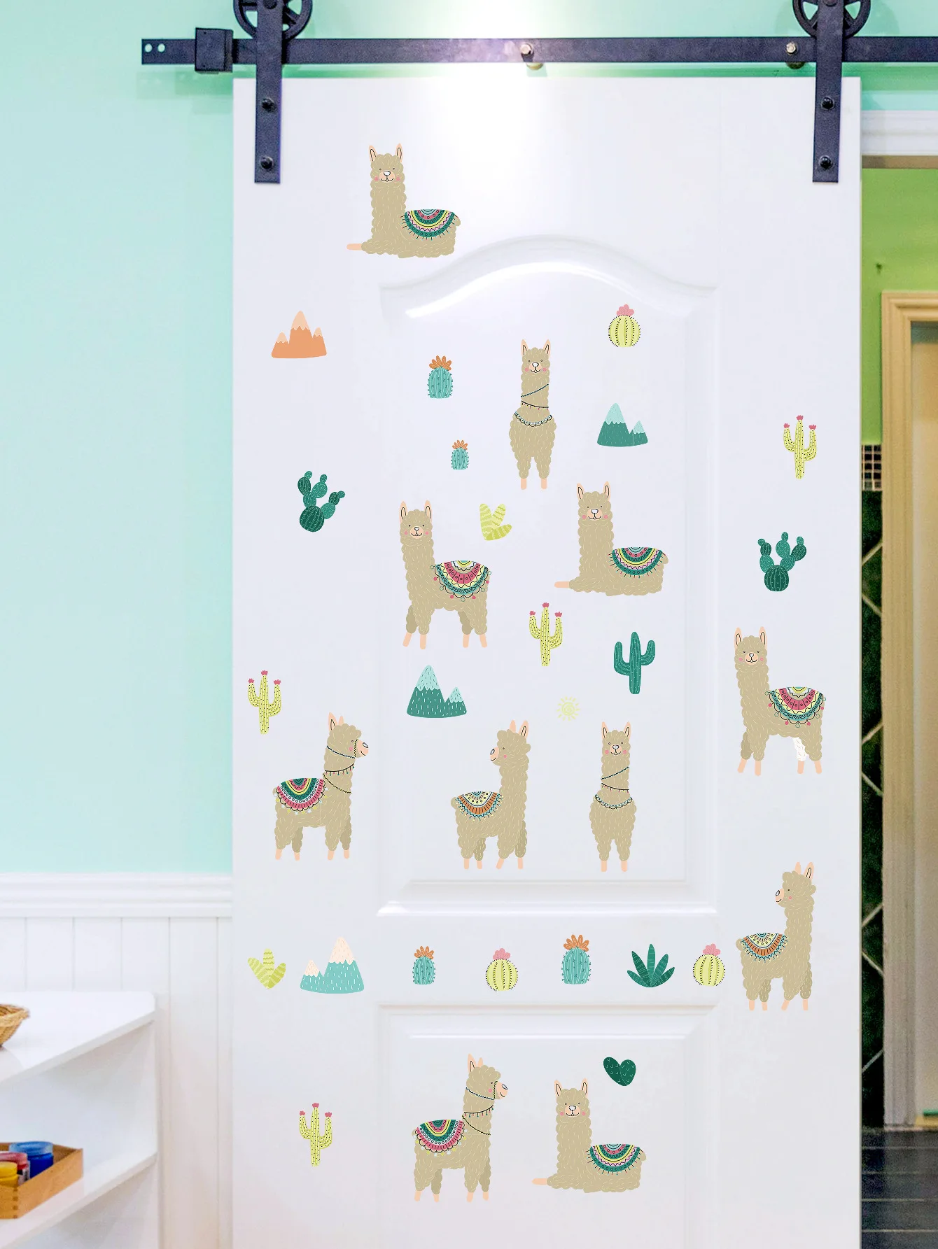 Коричневые наклейки на стену альпака съемные водонепроницаемые комбинированные