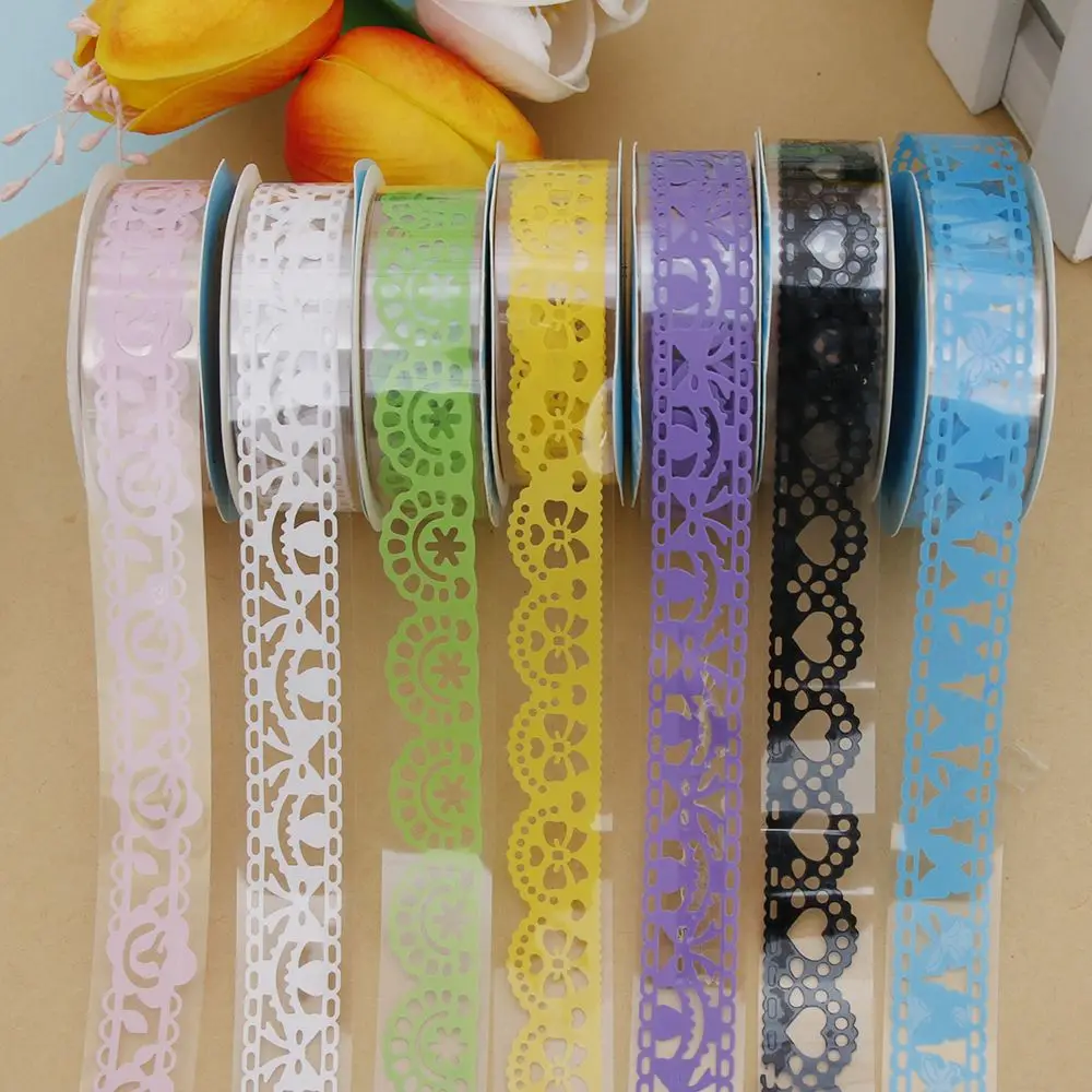 1 шт. DIY Васи кружевная лента Washi декоративные Стикеры Скрапбукинг Бумага клейкая