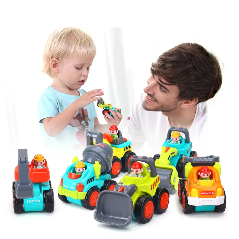 

3116c детские игрушки конструкционный грузовик-бульдозер-погрузчик каток колесный экскаватор самосвал мальчик трактор детская игрушка на де...
