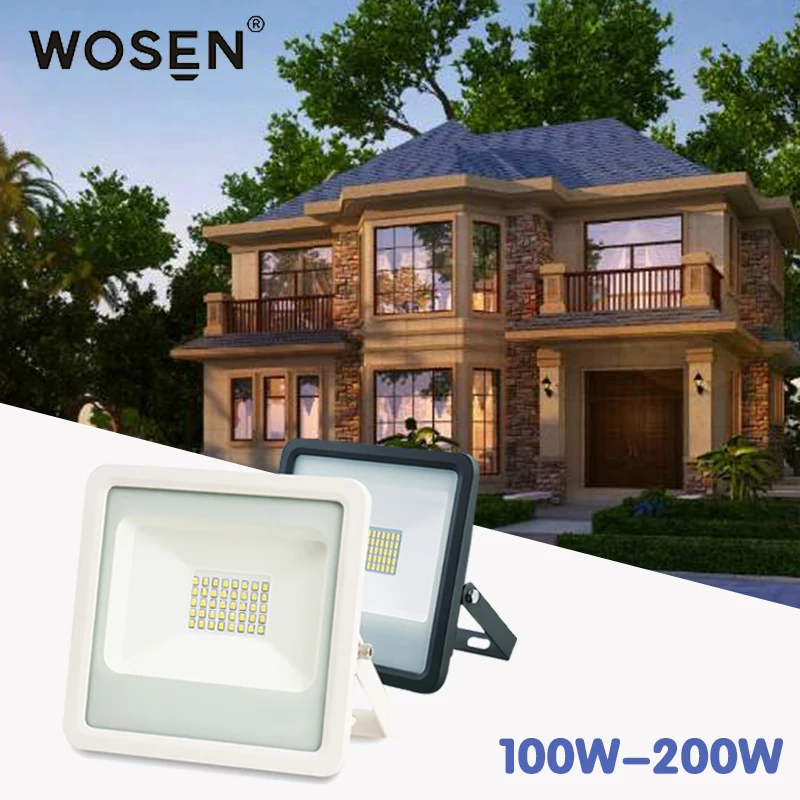 LED Floodlight 100W 150W 200W Ultra-thin LED Flood Light Spotlight Outdoor 110V/220V IP68Waterproof Outdoor Garden Lamp