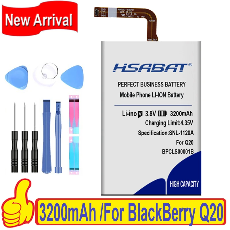100% новый аккумулятор HSABAT BPCLS00001B 3200 мАч для BlackBerry Q20 с номером